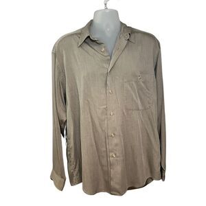 Claiborne Men’s Size Large Long Sleeve Modal Blend Button Down Dress Shirt